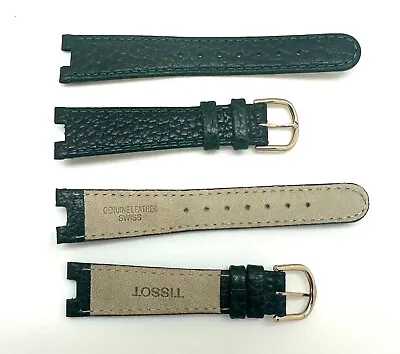 16mm Vintage Tissot Green Ladies Center Lug Leather Swiss Watch Band Strap 16/12 • $29