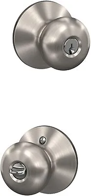 Schlage Plymouth Keyed Entry Panic Proof Door Knob Set - F51A PLY • $22.99