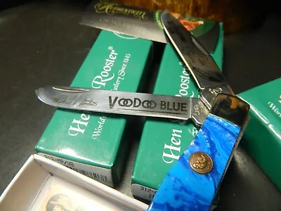 Michael Prater / Hen & Rooster Voodoo Blue Trapper Signature Series Pocket Knife • $68.48