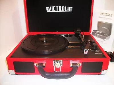 Victrola Vintage 3-Speed Bluetooth Portable Suitcase Record Player • $36.99