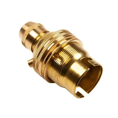 £4.19 • Buy Brass Lamp Holder Bayonet Cap (BC) (B22d) Bulb Holder Cord Grip And Shade Ring