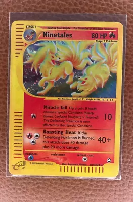 Pokémon TCG Ninetales - Aquapolis Set H19/32 Holo Special Rare - 2002 • $80