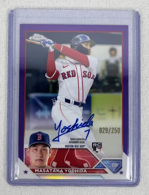 2023 Topps Chrome Masataka Yoshida PURPLE RC AUTO 29/250 Red Sox #RA-MY • $75