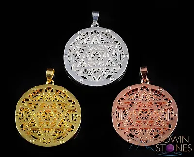 Seed Of Life Pendant Gold Copper Silver Merkaba Sacred Geometry Jewelry E1501 • $25