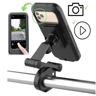 Waterproof Bicycle Bike Motorcycle Handlebar Mount Holder Case For Mobile Phone • £8.89