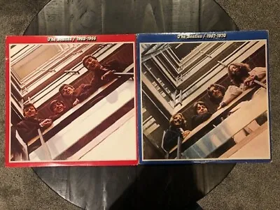 The Beatles Vintage Red & Blue Album Vinyl Lot(2); All 4 Vinyl - Ex Condition!!! • $49.99