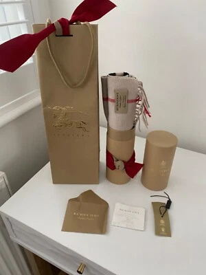 £270 • Buy Burberry Check Cashmere Scarf 100% Authentic 