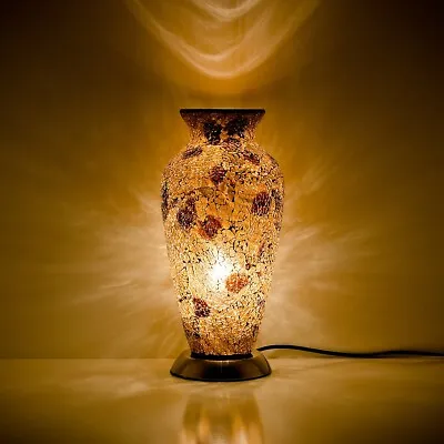 £49.99 • Buy Golden Mosaic Glass Vase Lamp - 79GA