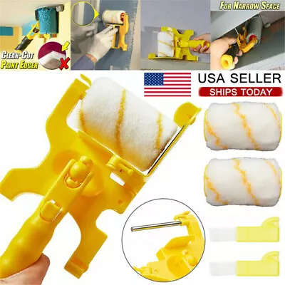 $16.89 • Buy Hand-held Multifunctional Paint Edger Combo Kit Roller Brush Safe Tool DIY Wall