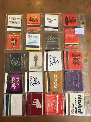 Lot Of 20 Mixed Vintage British Colombia BC Empty Matchbook Covers  #111 • $7.28