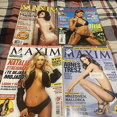 MAXIM MAGAZINE INTERNATIONAL LOT -NEVER OPENED!!  4 Issues In Lot!!  • $20