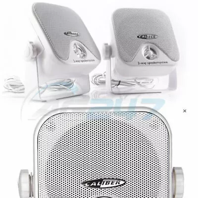 CSB3M Water Resistant Marine Car Caravan Boat Home 80w White Box Pod Speakers • £39.99