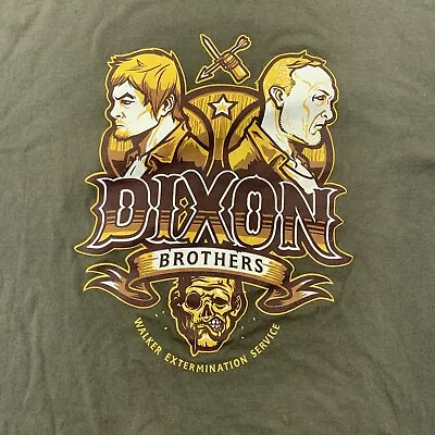 TeeFury Walking Dead Daryl Dixon Brothers Mens XL Olive Green Graphic • $11.90