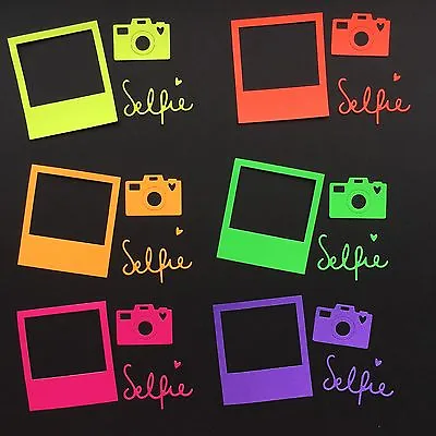 £1.90 • Buy Selfie Polaroid Photo Frame Die Cuts - Assorted Styles In Sets Of 6 (24 Pcs)