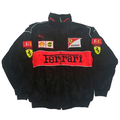 New 2024 FERRARI Black Embroidery EXCLUSIVE JACKET Suit F1 Team Racing M-XXLA+++ • $49.99