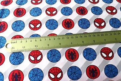 Marvel Spiderman 100% Cotton Print Fabric For Crafting Quilting • £6.75