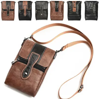 Cross Body Bag Waist Bag Pouch Belt Loop Holster Leather Wallet Phone Case Cover • $14.79