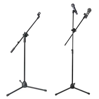 Professional Boom Microphone Mic Stand Holder Adjustable With Free Clips Uk • £9.49