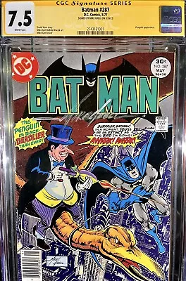 Batman #287 7.5 White Pages CGC SS Signature Series Signed By Mike Grell • $175
