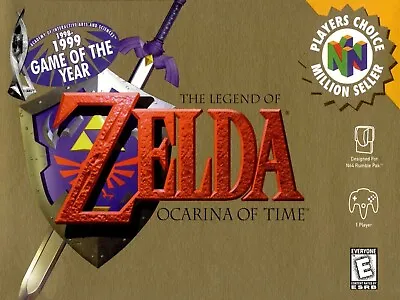 Zelda Ocarina Of Time N64 BOX ART Premium POSTER MADE IN USA • $13.95