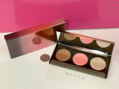 BECCA Sunchaser Bronzer Blush & Highlight Palette 0.42 Oz. Full Size New In Box • $17.99