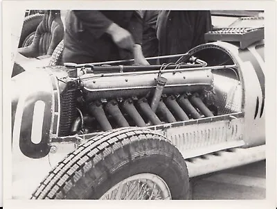 1936 Monaco Gp Louis Chiron Mercedes W25 Engine Original Period Photo Snap Foto • $43.56