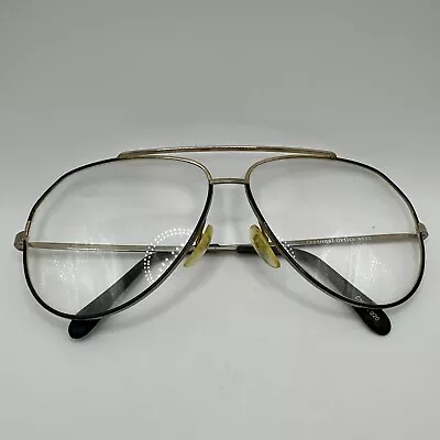 Vintage - Black & Golden Frame Aviator Metal Frame Eye Glasses +1.75 • $24.99