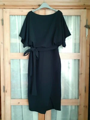 £15 • Buy BNWT UK Size 12 Womens Black Evening Party Dress Short Sleeve Batwing Work New