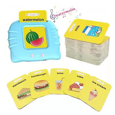 224word Talking Flash Cards Early Learning Toy Toddler Child Preschool Blue/pink • £8.97