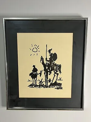VINTAGE PABLO PICASSO Don Quixote Ink Print Litho 1955  • $195