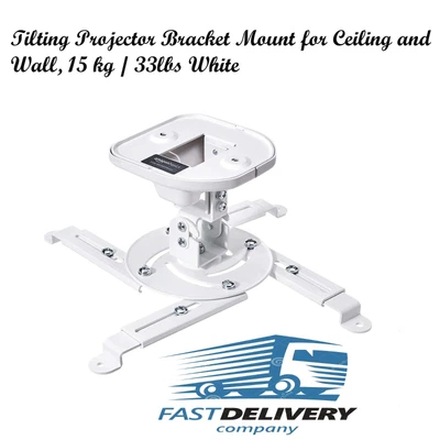 $44 • Buy Tilting Projector Bracket Mount For Ceiling And Wall, 15 Kg / 33lbs White