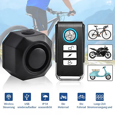 Car Security Anti Theft System Bike Alarm With Remote Rechargeable Waterproof US • $19.25