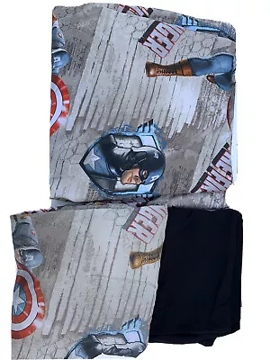 Avengers Captain AmericaTwin  Bed Set  3 Piece Gray Multicolor First Avengers • $19.99