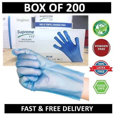 £0.99 • Buy *Box Of 200* Disposable Gloves Powder Latex Vinyl Free Work Tattoo Food Safe PPE