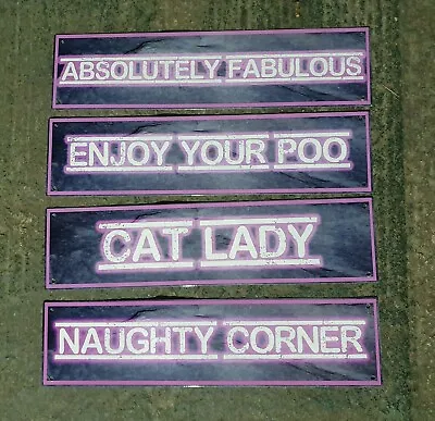 £14 • Buy Humorous Quotes 4.5  X 18  Metal Signs - Bar/ Garden/ Shed/ Kitchen