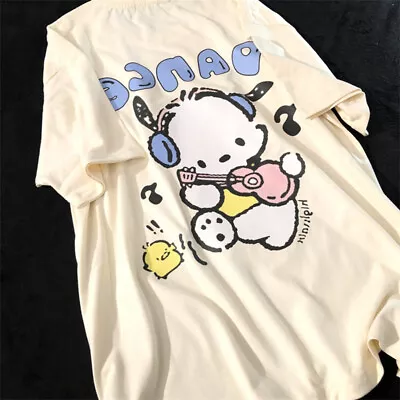 Cartoon Pacha Dog Short Sleeve T-Shirt Loose Student Half Sleeve Top Couple • £13.19