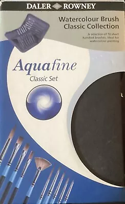 Daler Rowney Aquafine Classic Zip Case 10 Artists Watercolour Brushes  • £25