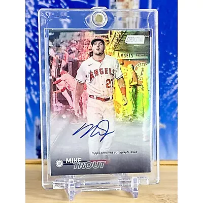 2023 Topps Stadium Club Mike Trout Rainbow Foil /10 Autograph AUTO #SCBA-MTT • $499.95