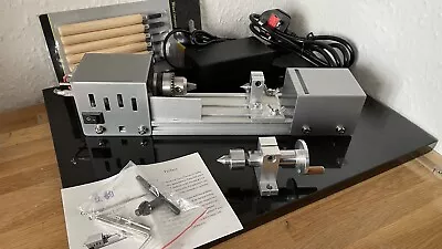 Mini Lathe Set Complete With Additional Live Centre Tailstock NEW  FREE UK POST • £35