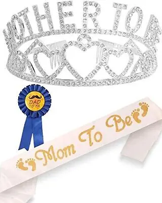 Baby Shower Decoration Mommy To Be Tiara Crown Baby Shower Gifts Mom To Be Sa • $14.99