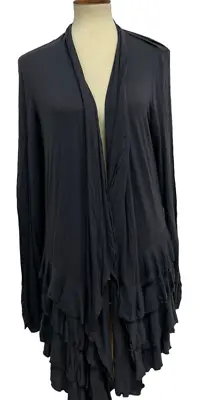 Victor Alfaro Women's Gray Long Sleeve Open Cardigan Sweater Size L • $22.89
