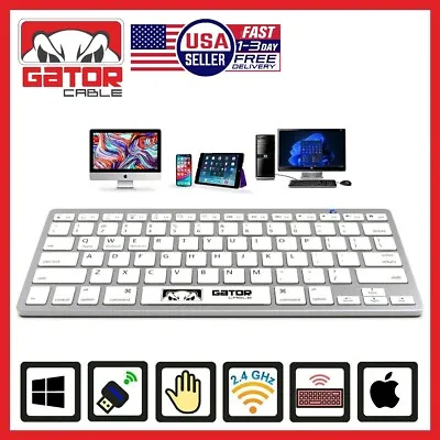 Wireless Bluetooth Keyboard For Windows PC Mac IOS IPhone Phone Tablet Universal • $10.99