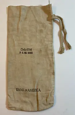 Vintage Bank Of America Canvas Deposit / Money Bag Code 6708 P.O. No. 90103 • $13.68