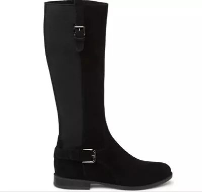 La Canadienne Lentina Waterproof Suede Knee High Boots Black 5849027~NIB • $149.99