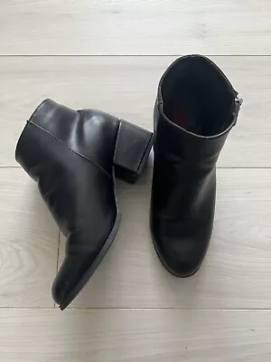 London Rebel Wide Fit Heel Ankle Boots - UK 5 • £28