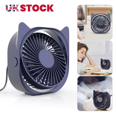 Mini Creative Desk Fan Portable Table Desktop Cooler Quiet USB Portable • £5.79