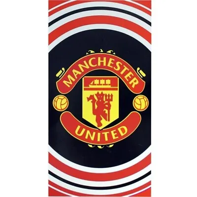 Official Manchester United Football Team Crested 100% Cotton Velour Beach Towel • £19.99
