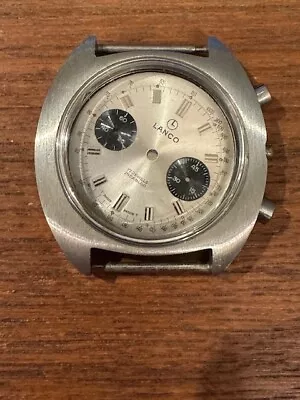 Valjoux 7733 Watch Case Diameter 40 Mm  Steel Great Condition + Lanco Dial • $185