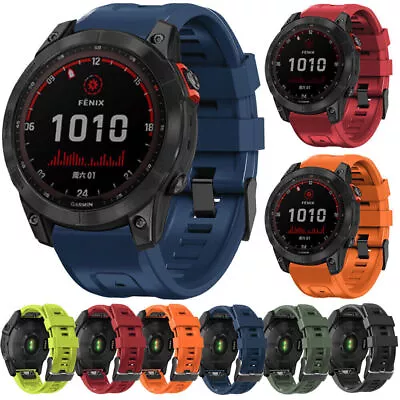 For Garmin Fenix 7/7X 6/6X 5/5X Plus/3 HR Instinct 2 Silicone Band Sport Strap • $9.99