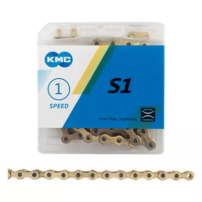 Chain KMC S1 1 Speed 1/2 X 1/8 Gold 112L • $14.95